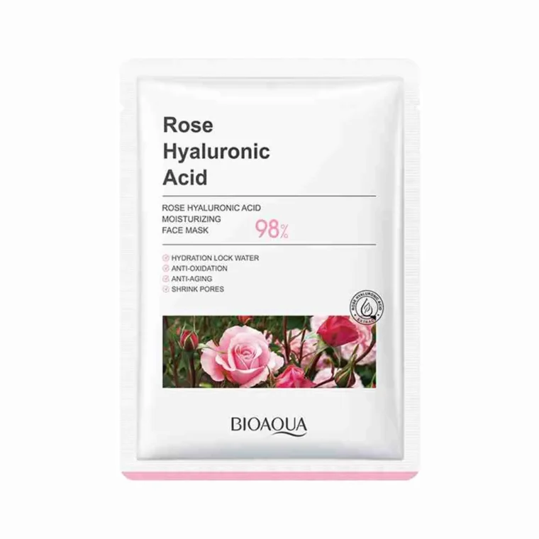 Mascarilla Facial Bioaqua - Rosas y Acido Hialuronico - BQY15402